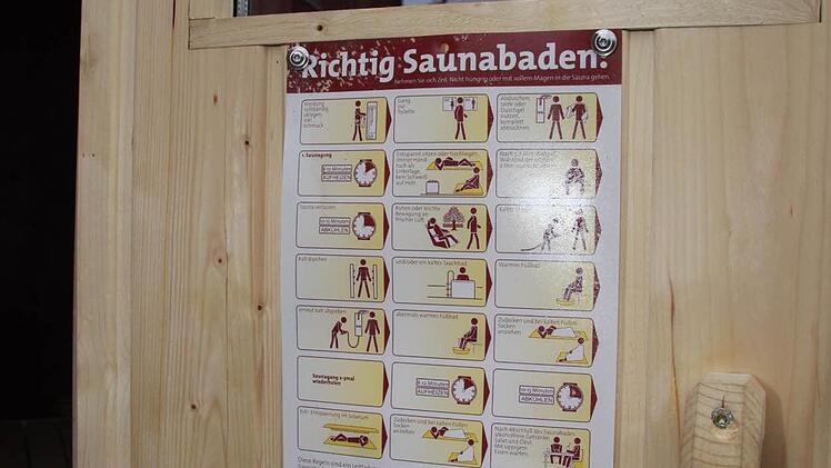 Wer es noch nicht weiß - so geht Sauna. Foto: Stephan Tiroch
