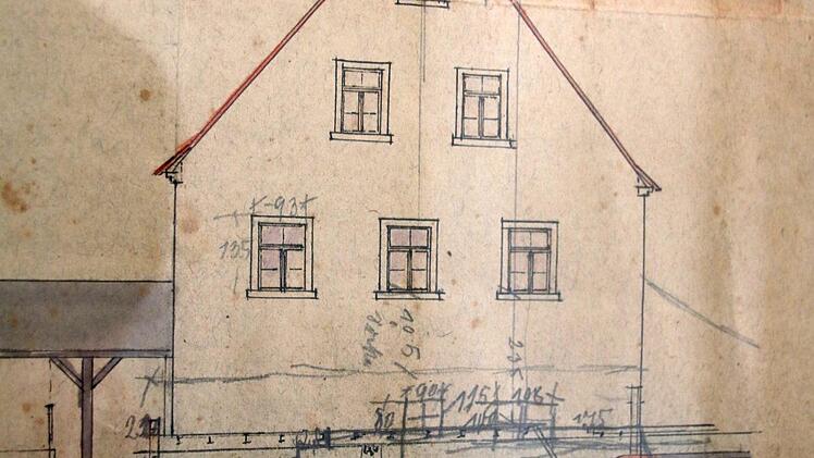 Eine historische Zeichnung der Mühle. Foto: Kathrin Kupka-Hahn