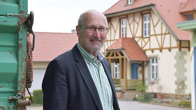 Bernhard Weilers (Bild) Terminkalender hat sich jetzt auf ein Drittel reduziert. Er &uuml;bergab sein Amt als unterfr&auml;nkische Bauernpr&auml;sident an Stefan K&ouml;hler.  Foto: Silvia Eidel