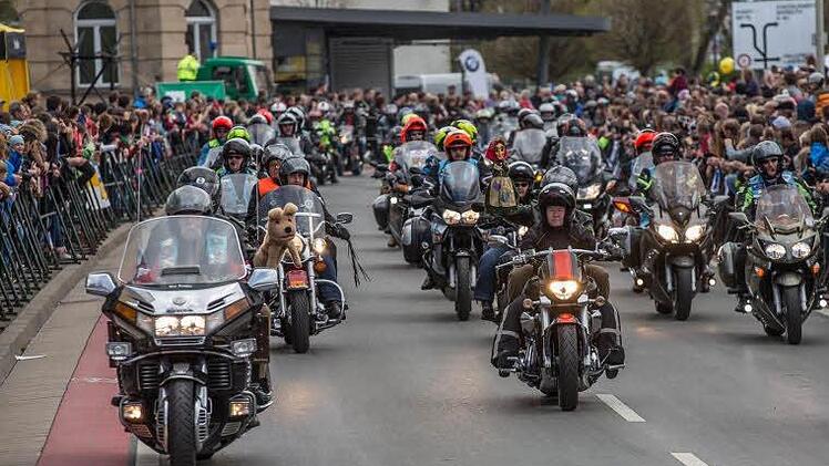 Die Sternfahrt in Kulmbach wird auch 2016 wieder zahlreiche Biker nach Oberfranken locken. Das Event findet am 23. und 24. April statt. Foto: Polizeipräsidium Oberfranken