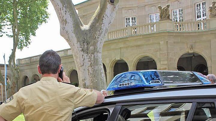 So schnell müssen die Beamten der Bad Kissinger Polizeiinspektion nicht als Komparsen herhalten. Noch macht der Franken-Tatort einen Bogen um die Kurstadt. Foto: Thomas Mäuser