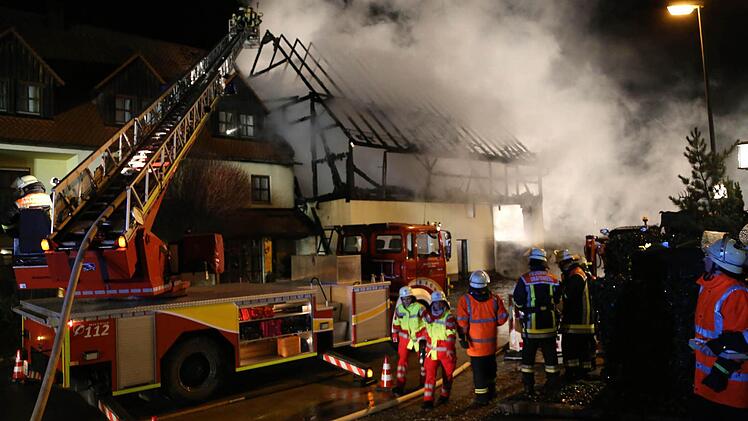 Scheunenbrand in Bärnfels. Foto: Franz Galster