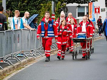 Entlang der Marathon-Strecke waren insgesamt 72 Sanitäter des BRK und des ASB im Einsatz.