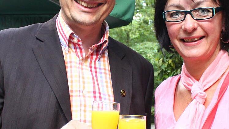 Stadtsteinachs Bürgermeister Roland Wolfrum mit Ehefrau Iris.  Foto: Jürgen Gärtner