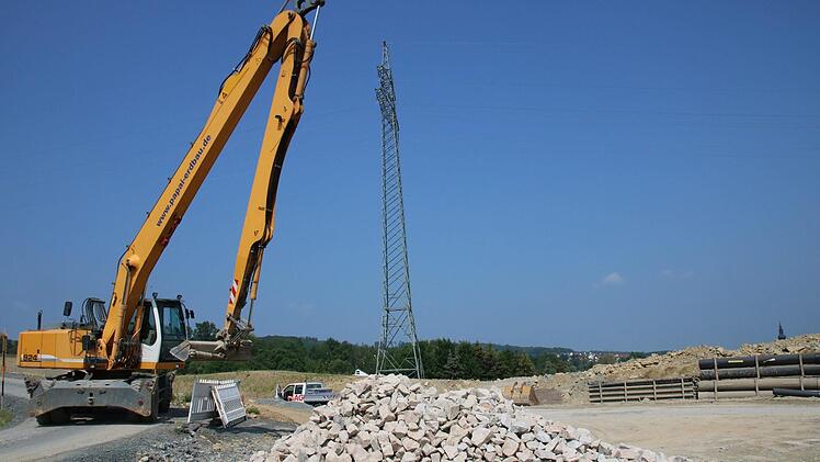 Blick auf die Baustelle bei Untersteinach. Foto: Jürgen Gärtner