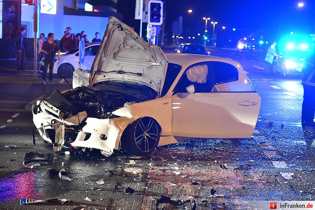 Unfall am Berliner Ring in Bamberg