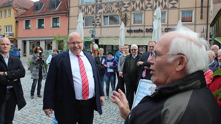 Peter Altmaier wurde in Höchstadt empfangen. Foto: Andreas Dorsch