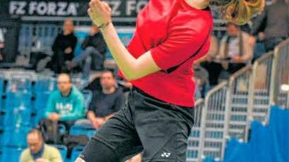 Judith Petrikowski aus Wesel, unter anderem deutsche Meisterin im Mixed und Damendoppel 2015 und aktuell Platz 5 in der Europa-Rangliste im Damendoppel, ist auch in Bad Kissingen dabei. Foto: Heinz Bußmann