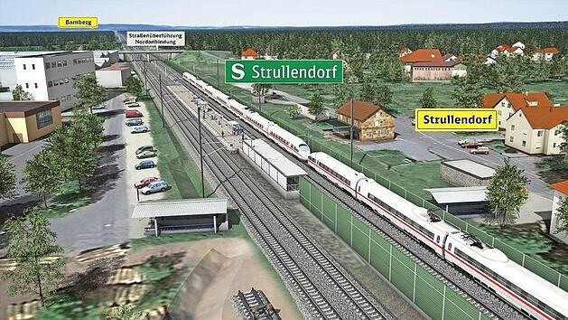 So plante die Bahn: Auf der Westseite sollte der Zugang zu den Bahnsteigen nur über eine Treppe möglich sein. Illustration: Deutsche Bahn AG