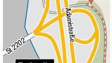Der genaue Leichenfund unterhalb der Coburger Stadtautobahn.