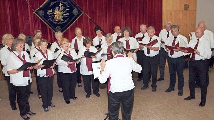 Der gemischte Chor des Gastgebervereins Harmonie Seubelsdorf beeindruckte unter der Leitung von Dorothea Lintzmeyer mit seinen harmonischen Darbietungen die Besucher.