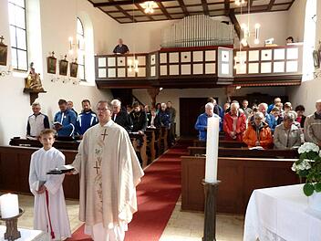 In St. Wendelin in Mittelehrenbach wurde ein Gottesdienst gefeiert.  Foto: pr