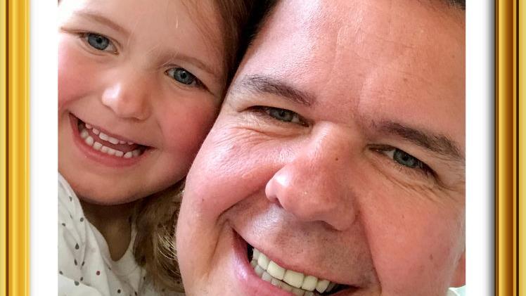 Stolzer Papa mit Tochter Marie (5). Foto: privat