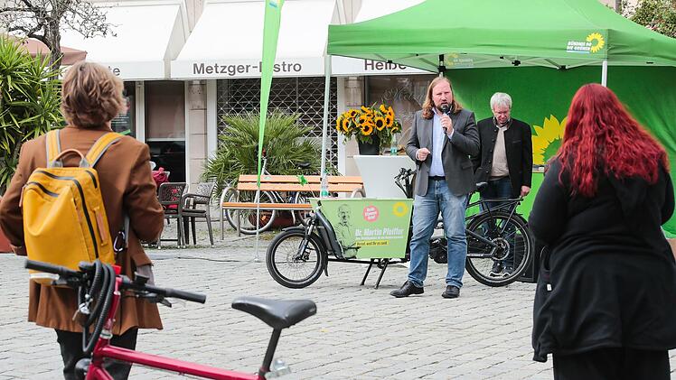 Anton Hofreiter bei seinem Wahlkampfauftritt in Kulmbach Foto: Matthias Hoch
