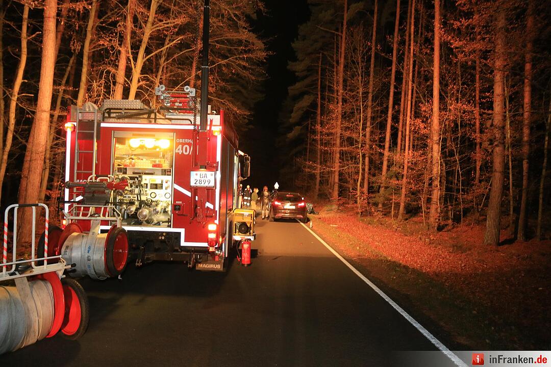 Schwerer Unfall wegen Wildwechsel bei Oberhaid