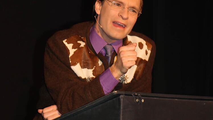 Erik Lehmann schlüpfte in die Rolle von Edmund Stoiber - und sorgte für echte Brüller