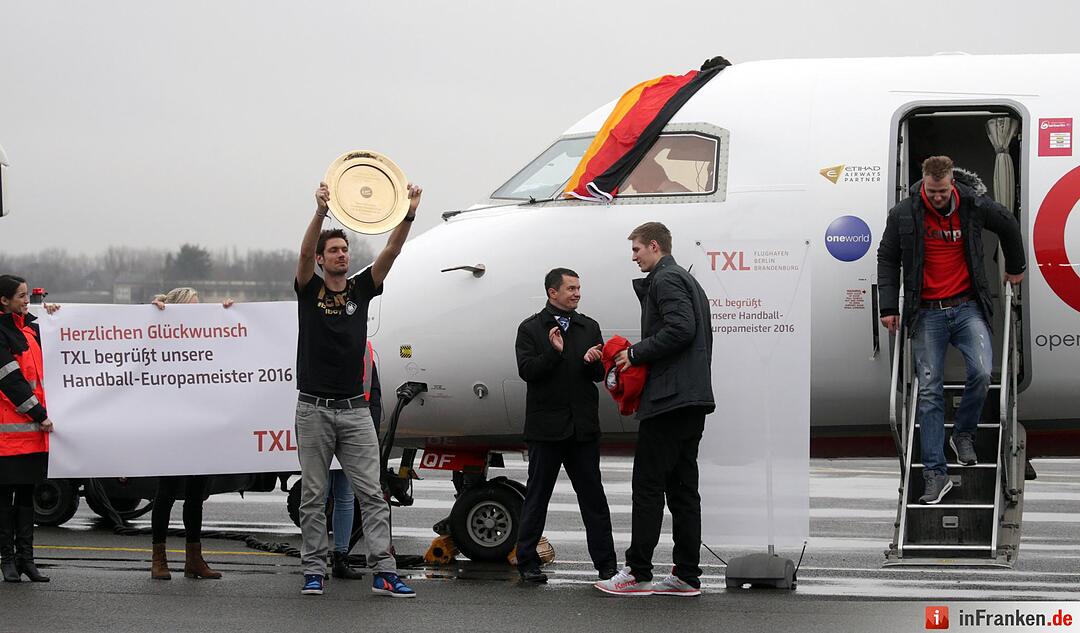 Handball-Nationalmannschaft - Ankunft Tegel