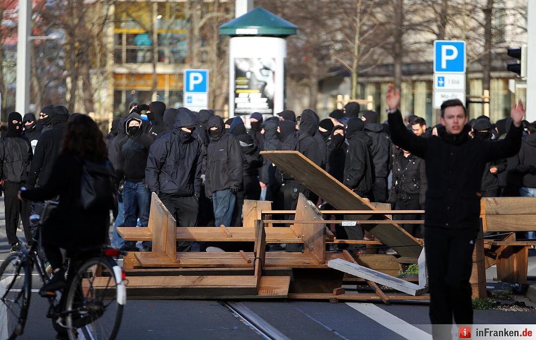 Krawalle in Leipzig