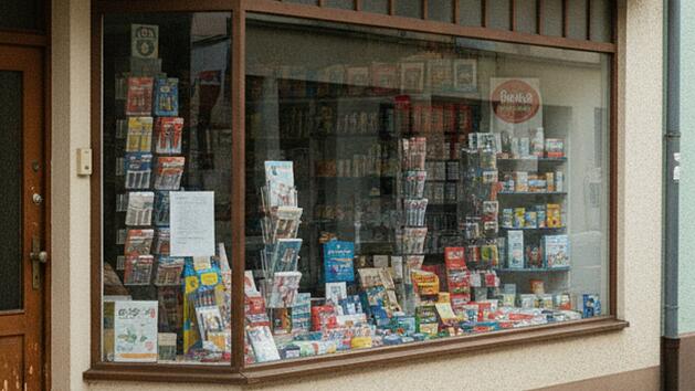 Kleines Kaufhaus, Gemischtwarenladen, Schreibwarengeschäft, Zeitungen, Zeitschriften