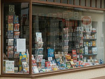 Kleines Kaufhaus, Gemischtwarenladen, Schreibwarengeschäft, Zeitungen, Zeitschriften