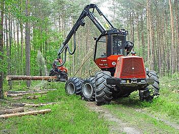 Harvester im Einsatz  Foto: FBG