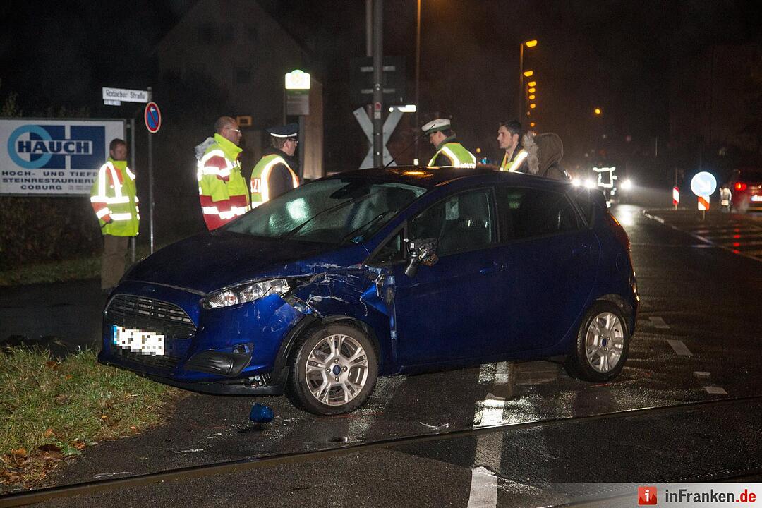 Kollision an Bahnübergang in Coburg