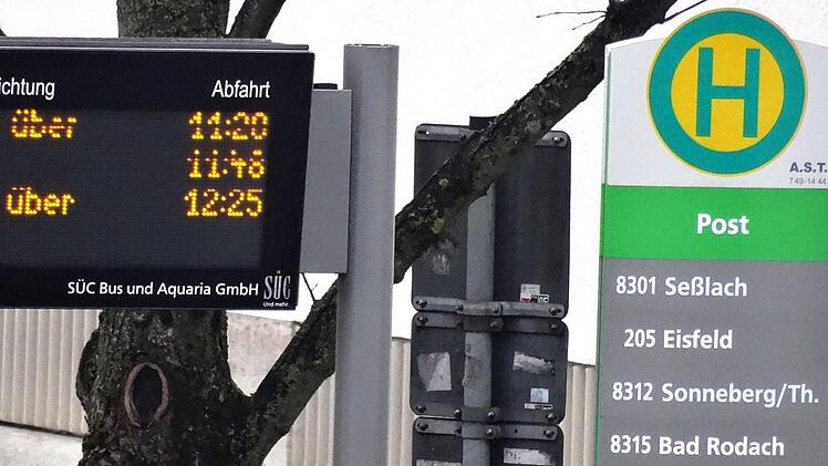 Stadtbus-Haltestelle in Coburg. Foto: Jochen Berger