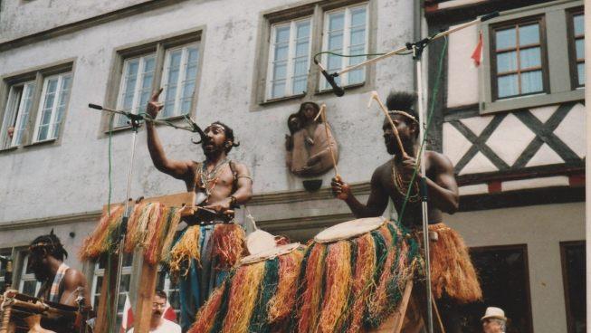 Sommerspektakel 1986: Bühne vor der Marienanstalt. Archiv/Peter Hina