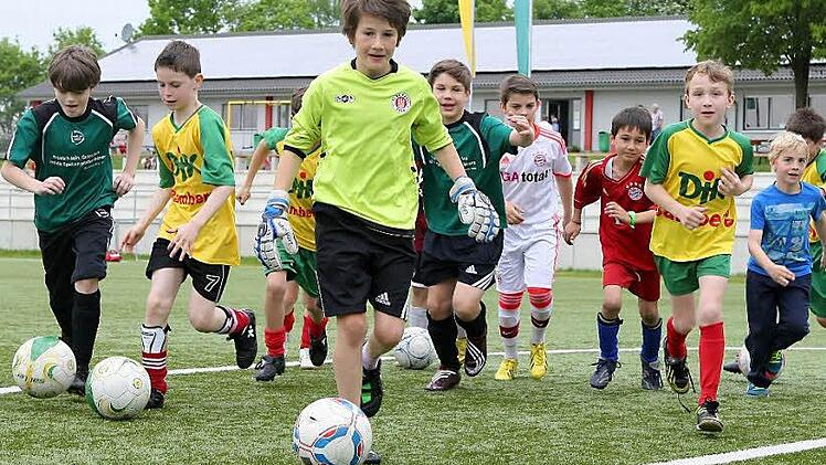 Kein seltenes Bild: Fast täglich rennen Kinder in Scharen auf den Kunstrasenplätzen in Wildensorg dem Ball hinterher. Demnächst wird die DJK Don Bosco Bamberg auch wieder über ein Rasenspielfeld verfügen. Fotos: sportpress