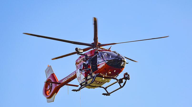 Rettungshubschrauber-Einsatz nach Unfall bei Kolitzheim