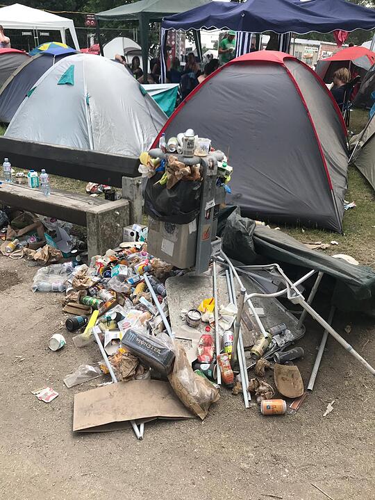 Müllchaos bei Rock im Park 2019: Besucher schmeißen auch Umweltbewusstsein weg