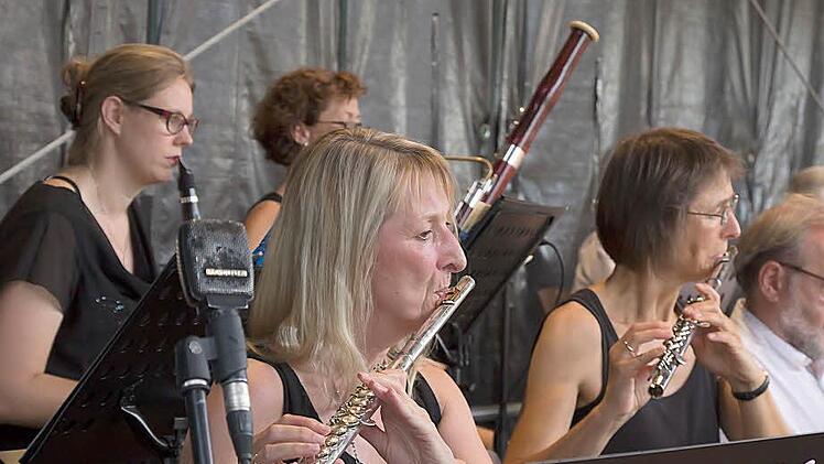 Impressionen vom Open-Air-Konzert mit dem Orchester der "Gesellschaft der Musikfreunde Neustadt".Foto: Albert Höchstädter
