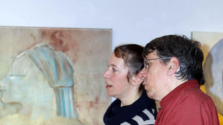 Auf der Eröffnung der neuen Schöntag-Ausstellung in den KKV-Räumen
