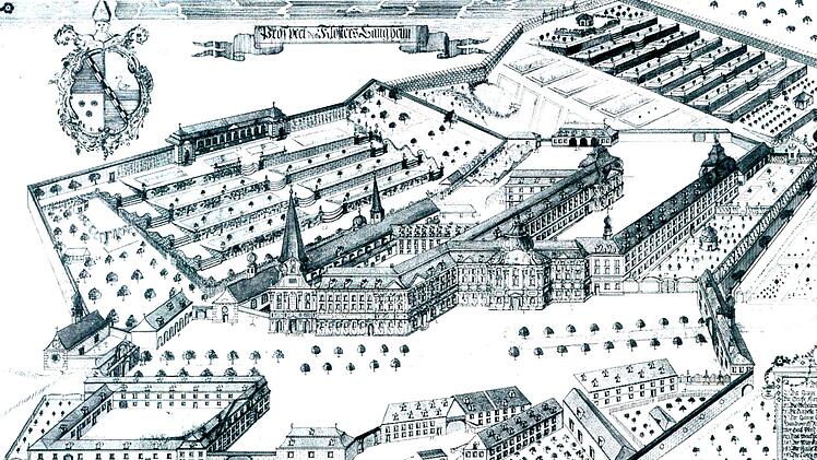 Ansicht des Klosters Langheim von 1800 von Alanus Bittermann.Andreas Welz