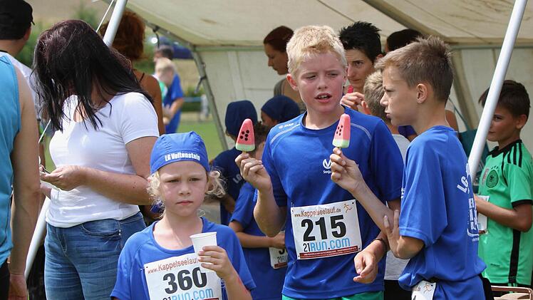Erfrischung nach dem Lauf spendet ein Eis