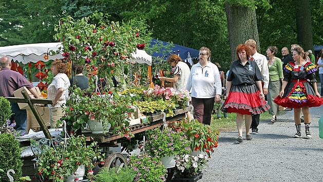 Gartenaussteller, Kunsthandwerker, Live-Musik und Biergarten - all das können die Besucher des Gartenmarkts am 9. bis 10. Juni (Samstag und Sonntag) im Park von Schloss Gereuth in der Gemeinde Untermerzbach erleben. Foto: privat