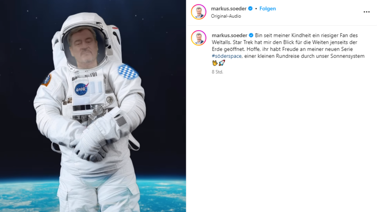 Söder startet Weltraum-Serie