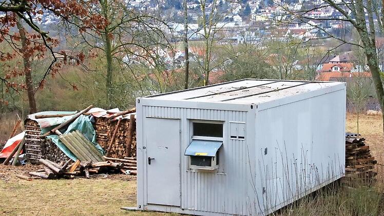 Stein des Anstoßes für CSU-Stadtrat Martin Vogler: Der Container am Schlüsselstein.  Fotos: Josef Hofbauer