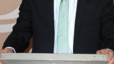 Der neue Vorsitzende des TSC Mainleus, Robert Bosch, hält seine Antrittsrede. Foto: Karl Klippel