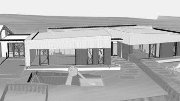 Die Erweiterungsbauten sollen die vorhandenen Pultdächer des Altbaus aufnehmen und neu interpretieren.  Grafik: Architekt Paptistella