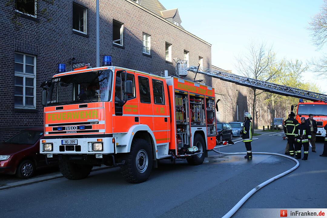Brand im ehemaligen Postgebäude in Hof