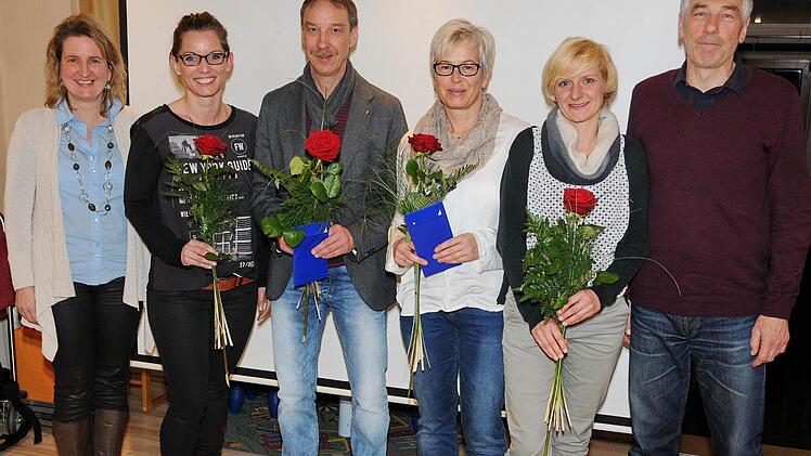 Bürgermeisterin Doris Leithner-Bisani, Sindy Meier, Michael und Silvia Kraus, Susanne Schubert, 2. Vorsitzender Frieder Krumsdorf