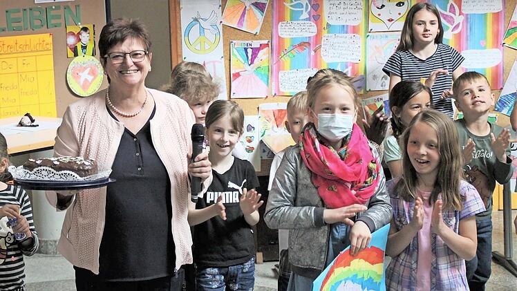 Elvira "Elli" Reinmann bei ihrer Verabschiedung Ende Mai in der Grundschule Bad Brückenau.