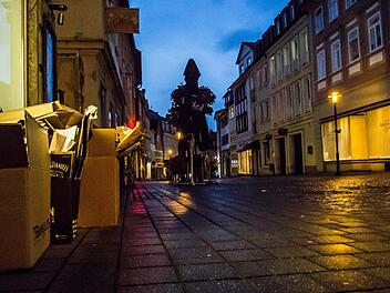 Steinweg in Coburg bei Nacht / SymbolbildFoto: Archiv/Jochen Berger