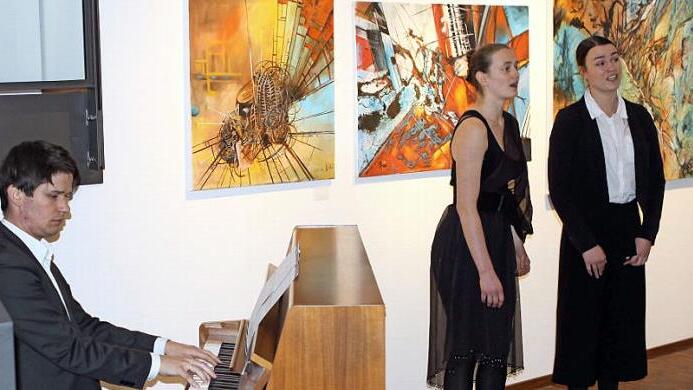 Die Berufsfachschule für Musik gestaltete die Vernissage mit. Foto: Michael Wunder