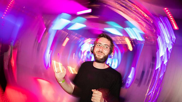 Die erste "Silent Disco" im Landkreis Kronach. Foto: Marian Hamacher