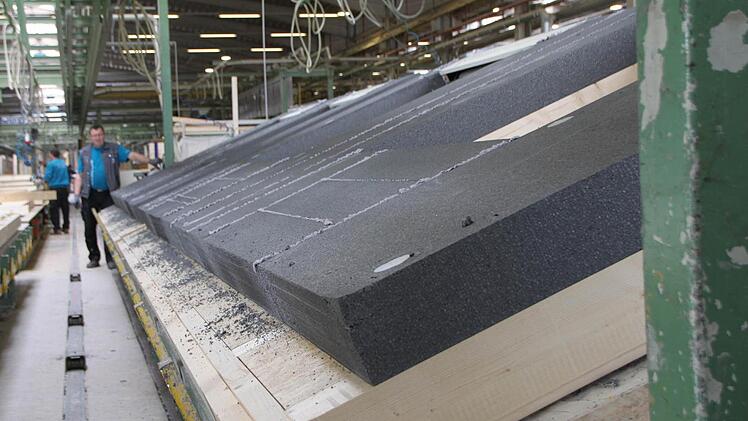 Impressionen aus der Fertigungshalle von Hanse Haus in Oberleichtersbach Foto: Ulrike Müller