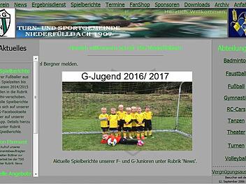 Die Homepage der TSG zeigt, wie vielfältig der Verein aufgestellt ist.