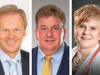 So sehen Sieger aus: Thomas M&uuml;ller bleibt Landrat in Hildburghausen, Sven Gregor B&uuml;rgermeister der Ahorner Partnerstadt Eisfeld und Ute  Hopf gewann die B&uuml;rgermeisterwahl in Schalkau.privat