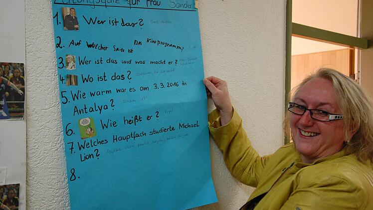Lehrerin Sander musste auch ran zum Quizzen